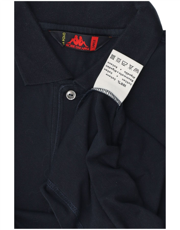 Kappa Herren-Poloshirt, große marineblaue Baumwolle