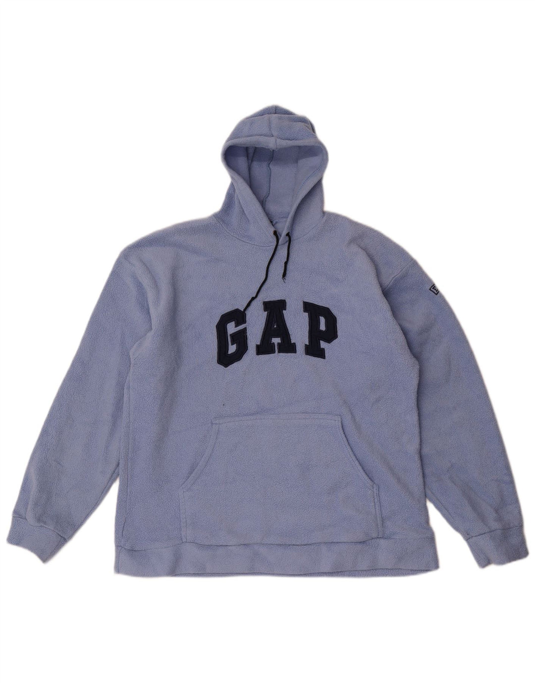 Gap Herren-Fleecepullover mit grafischer Kapuze, Größe L, Blau