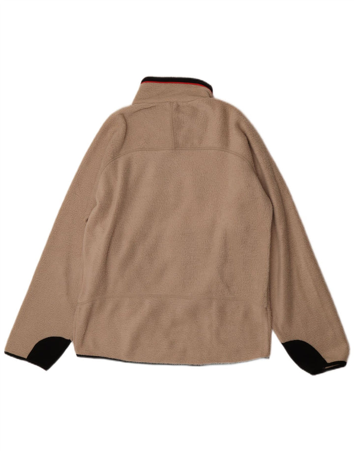 Fila Herren Fleecejacke UK 40 Large Beige Colourblock Polyester