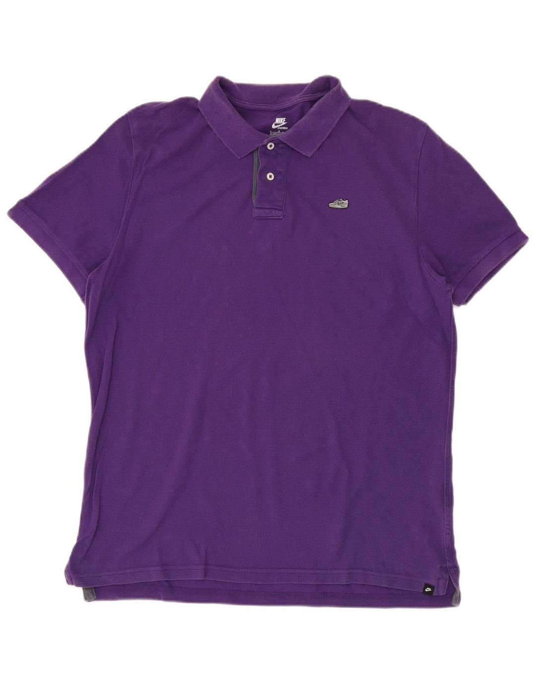 Nike Herren-Poloshirt, Größe 42/44, Größe L, Lila, Baumwolle