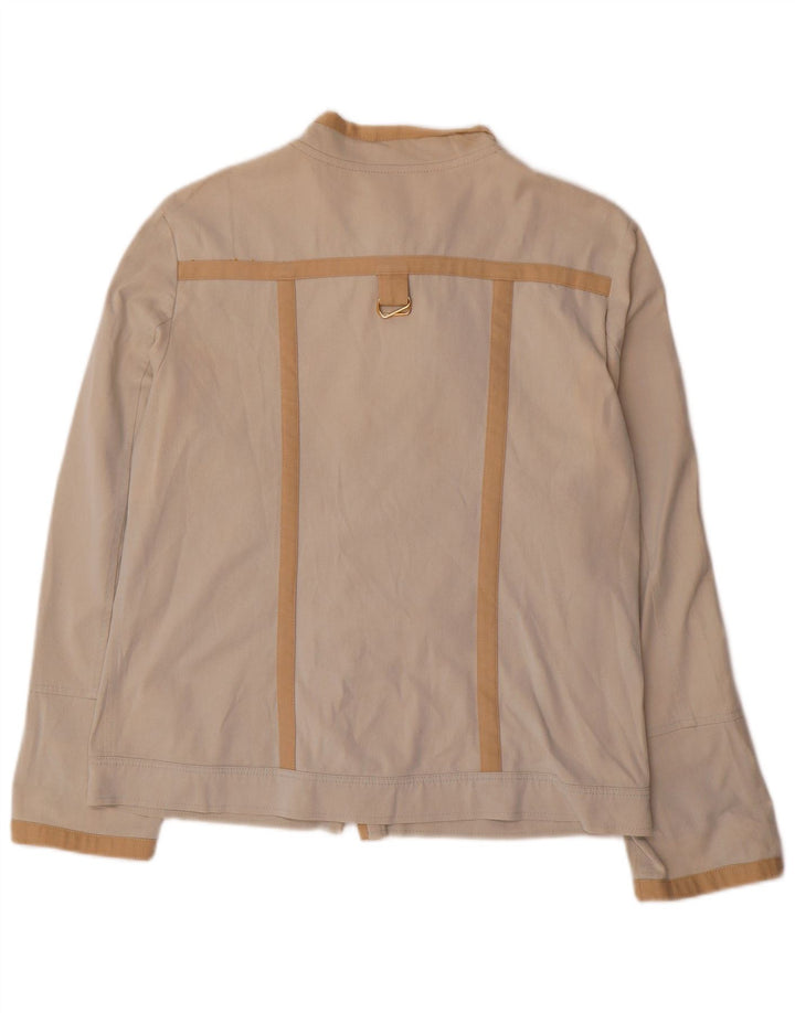 CARELLA Damen Liner Utility Jacke UK 12 Mittelbeige Baumwolle