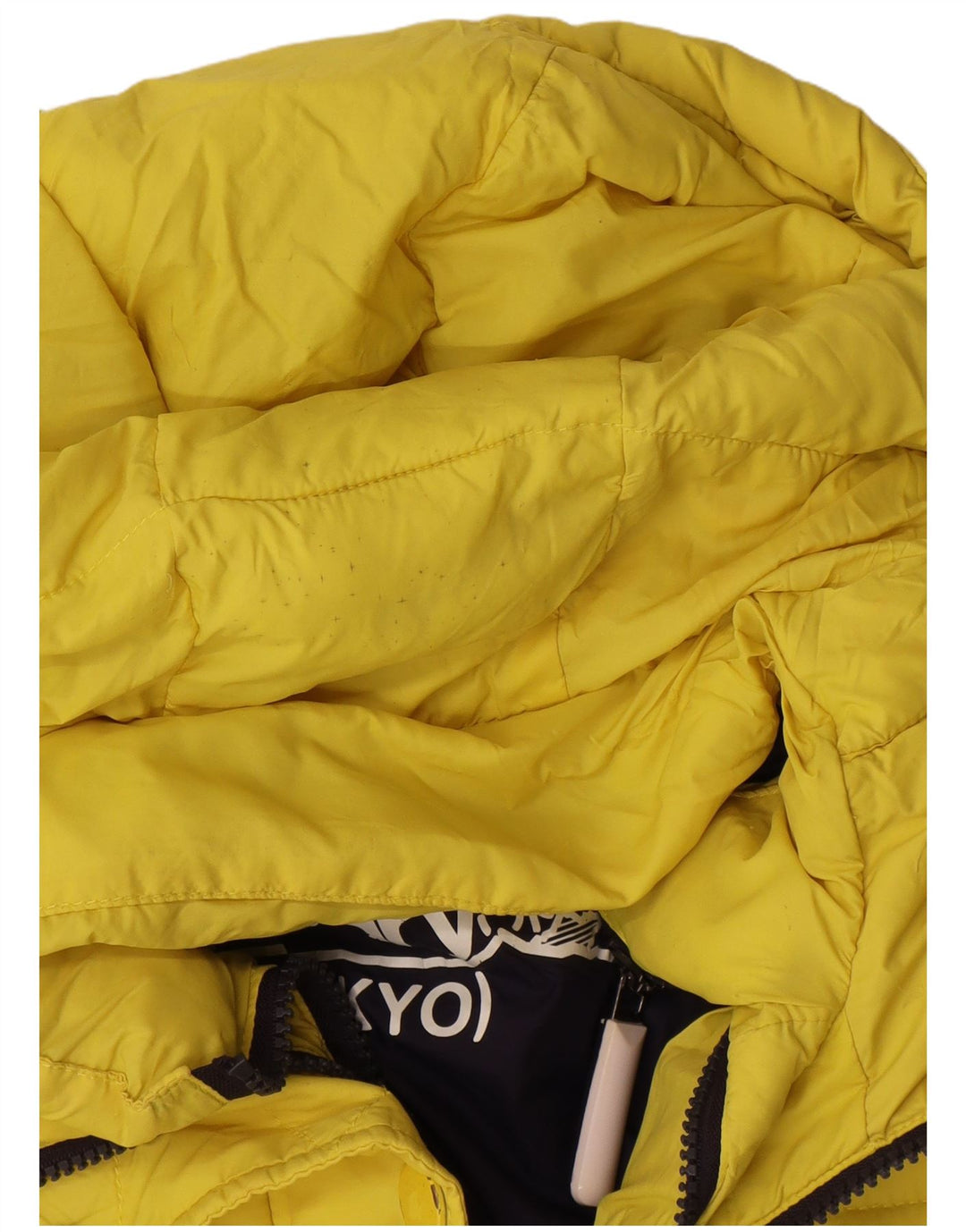 Superdry Wattierte Jacke mit Kapuze für Damen, UK 10, Größe S, Gelb, Polyester