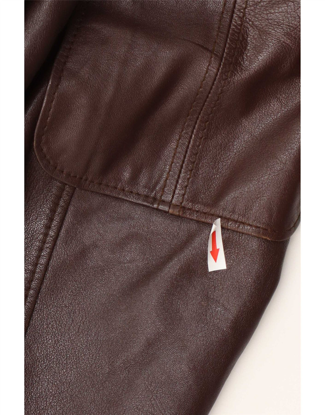 Vintage Damen Ledermantel IT 48 XL Burgund