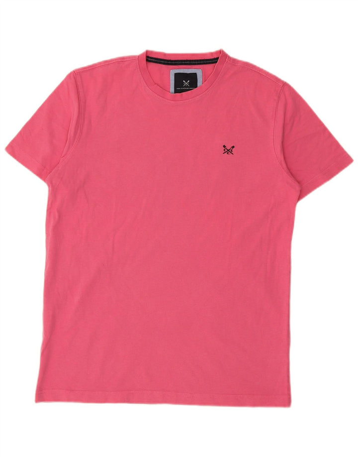 CREW CLOTHING Herren T-Shirt Top Small Rosa Baumwolle