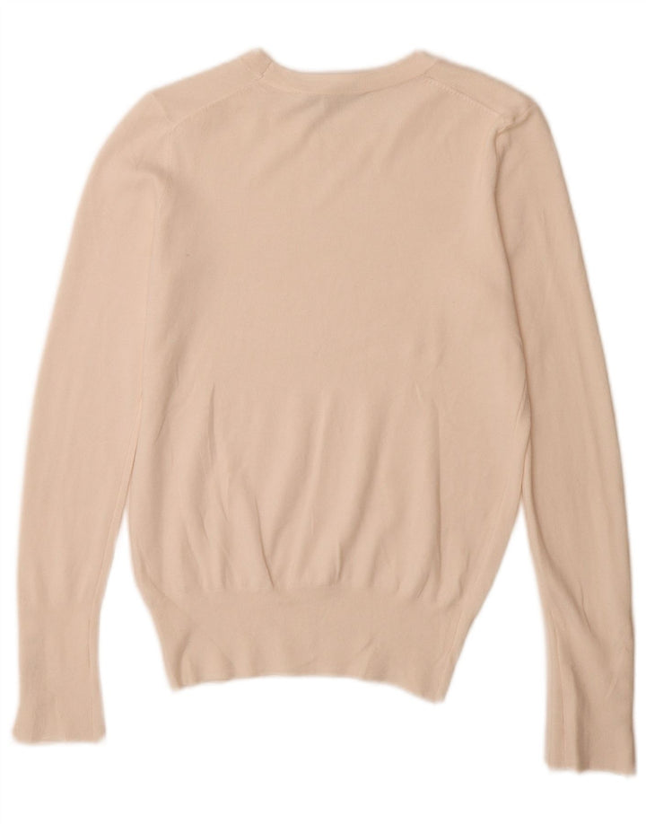 Zara Damen-Pullover mit U-Boot-Ausschnitt, Gr. 10, Größe S, Weiß