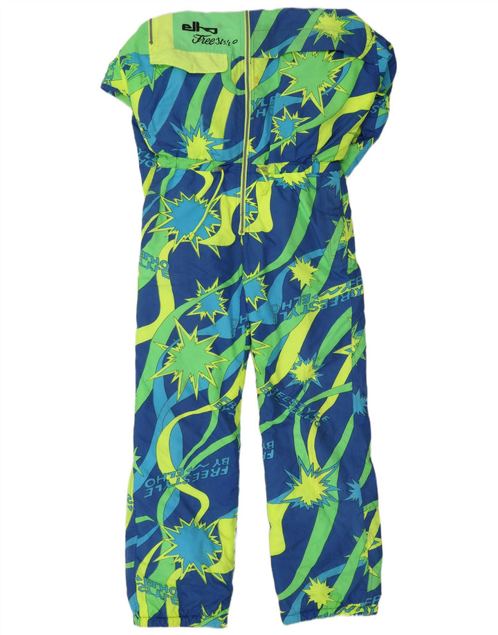 Elho Herren-Skioverall mit Grafik, groß, blau, geometrisch