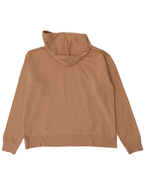 Dkny Womens Graphic Hoodie Pullover UK 14 Mittelbeige Baumwolle