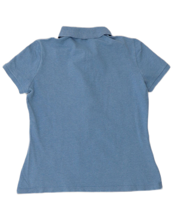 Lacoste Damen Kurzarm-Poloshirt mit normaler Passform, Größe 40, Mittelblau