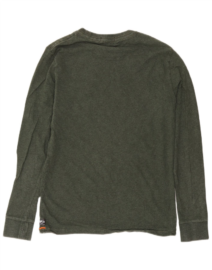 SUPERDRY Herren Top Langarm Mittelgrün