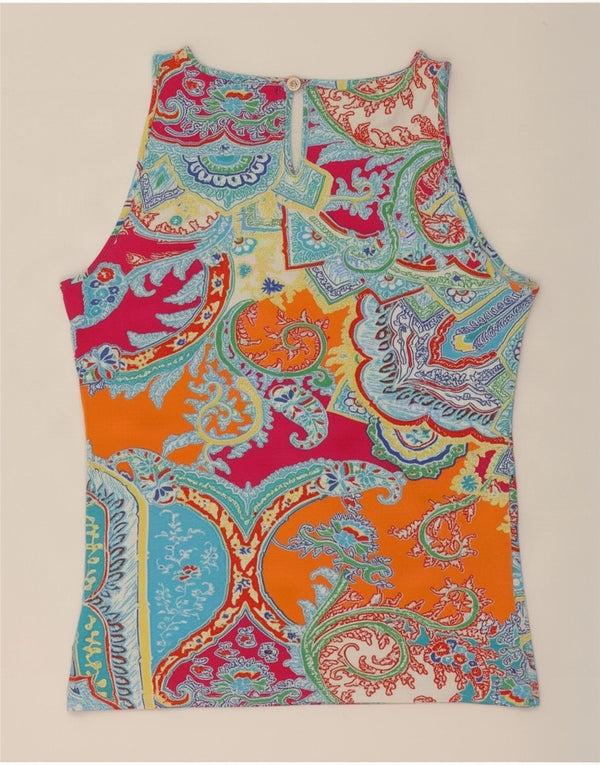Ralph Lauren Damen-Bluse, ärmellos, Gr. 10, klein, mehrfarbig, Paisleymuster