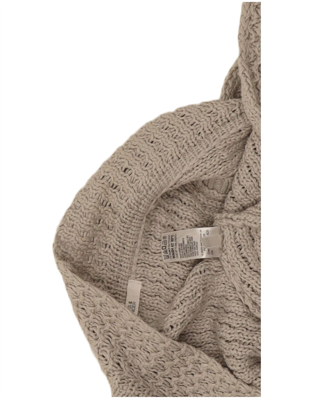 Marks & Spencer Damen-Strickjacke, ärmellos, offen, Gr. 10, Größe S, Grau