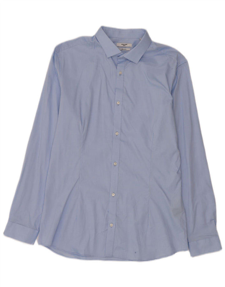 Jack & Jones Herrenhemd XL, blaue Baumwolle
