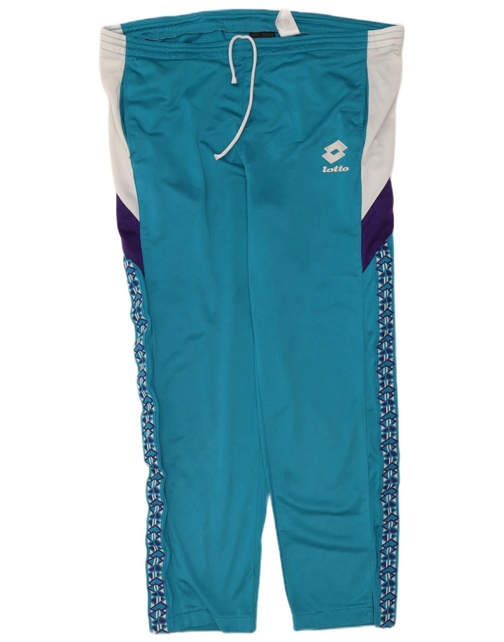 Lotto Herren-Trainingsanzug mit Grafik, XL, blaues Farbblock-Polyester