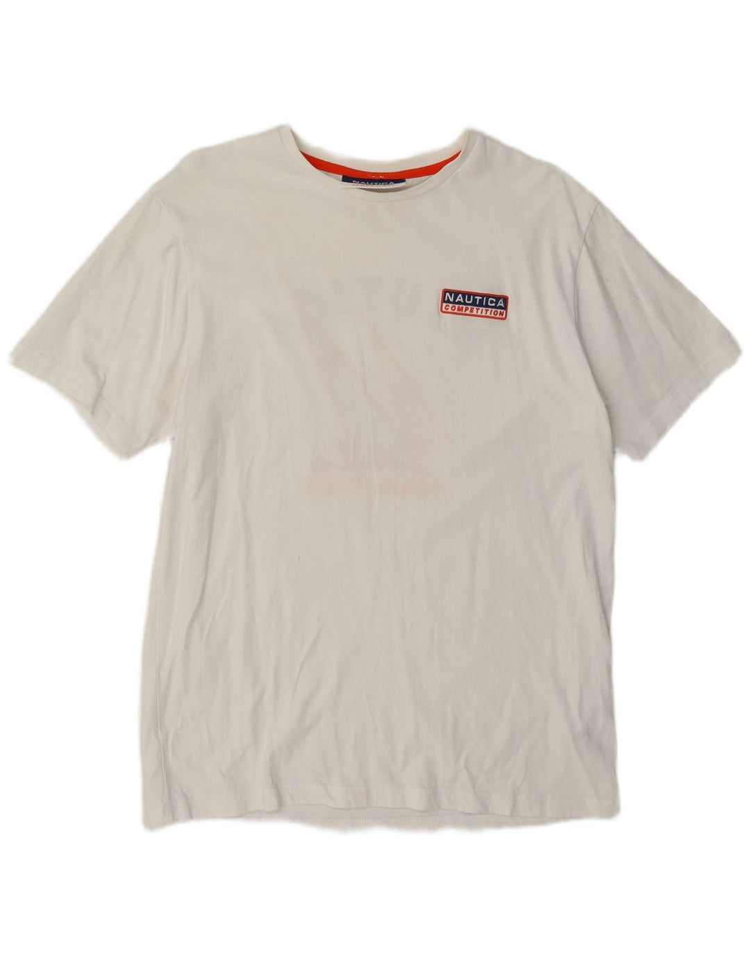 Nautica Herren-T-Shirt mit Grafik, Größe L, aus weißer Baumwolle