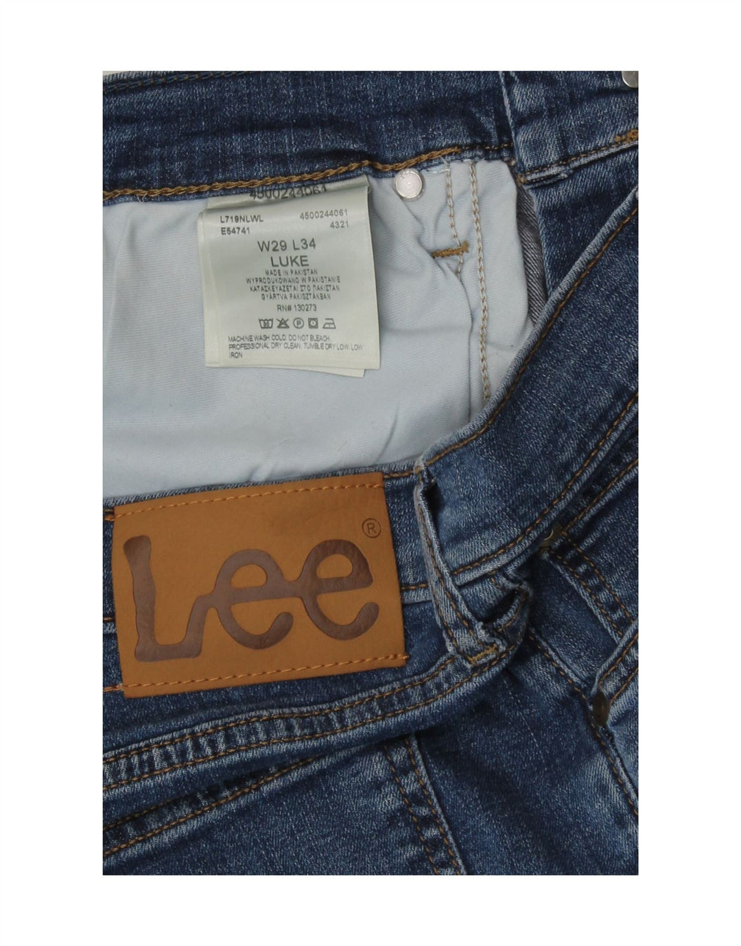 Lee Herren Luke Slim Jeans W29 L29 Blaue Baumwolle
