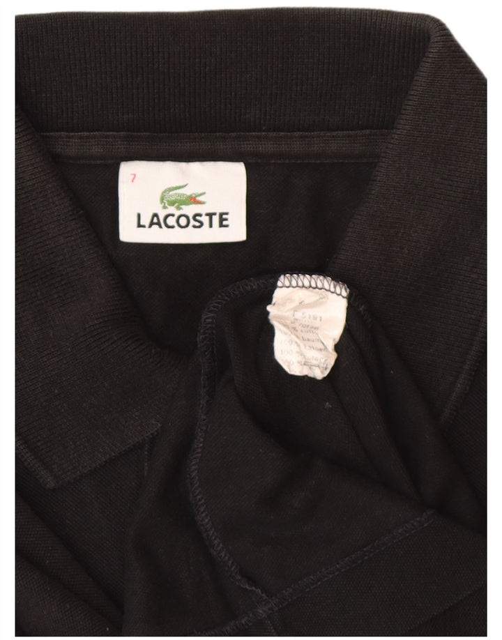 Lacoste Herren-Poloshirt, Größe 7 2XL, schwarze Baumwolle
