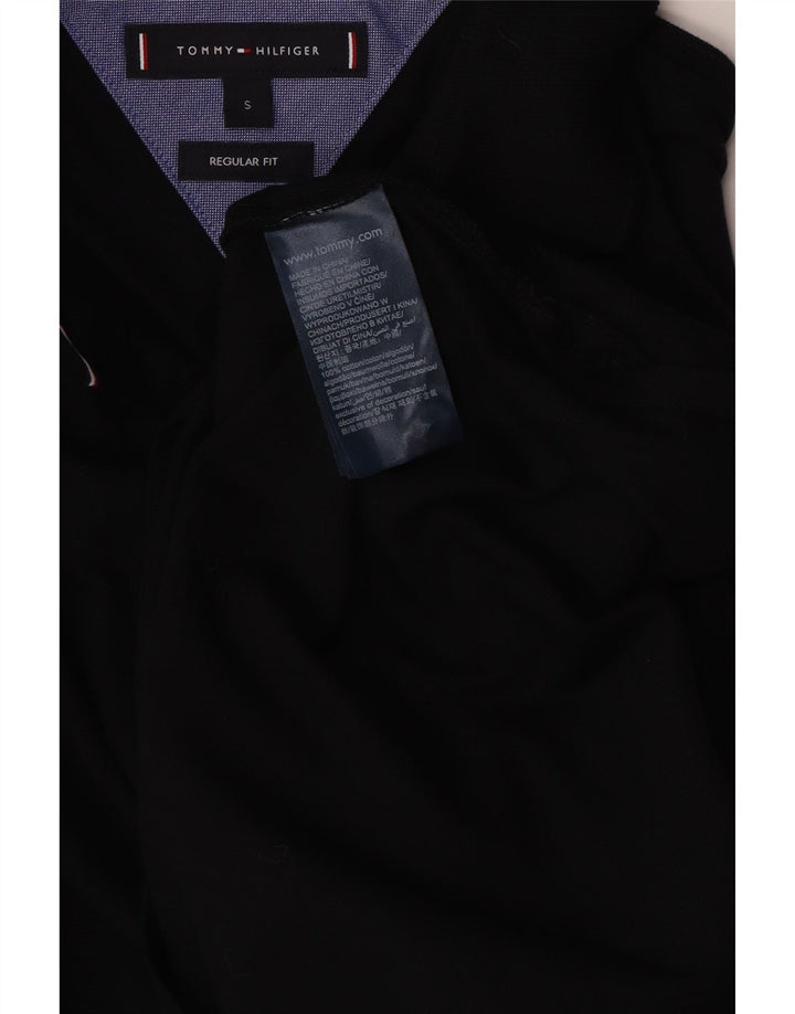 Tommy Hilfiger Herren-Poloshirt, Größe S, schwarze Baumwolle