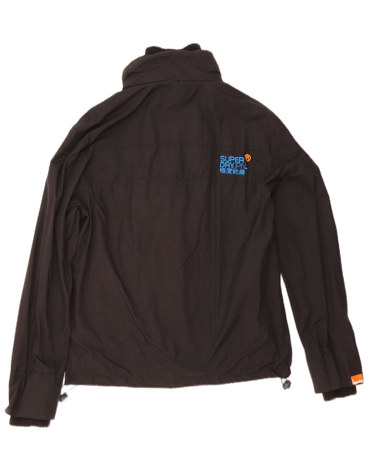 Superdry Damen Windcheater Graphic Windjacke UK 16 Large Schwarz