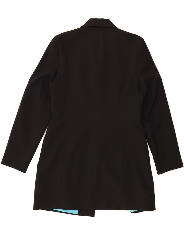 DOROTHY PERKINS Womens Longline 2 Button Blazer Jacket UK 12 Medium  Black Vintage Dorothy Perkins and Second-Hand Dorothy Perkins from Messina Hembry 