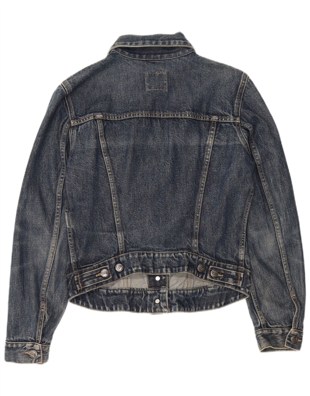 Gas Damen Street Mood Crop Denim Jacke UK 10 Small Blau Baumwolle