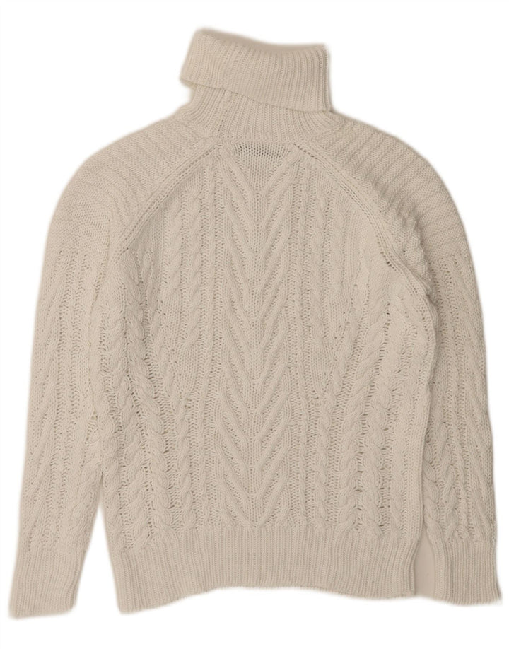 Zara Damen-Pullover mit Rollkragen, Gr. 10, Größe S, Weiß