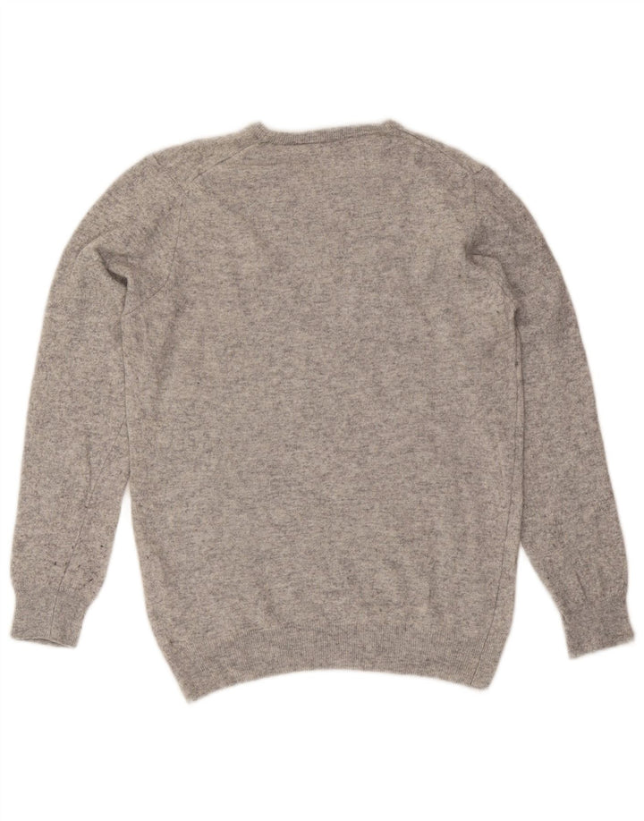 Guess Herren-Pullover mit Rundhalsausschnitt, mittelgrau gefleckte Viskose