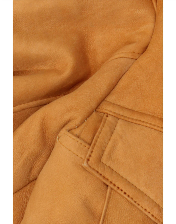 Vintage Herren Shearling Jacke UK 40 Large Beige Shearling