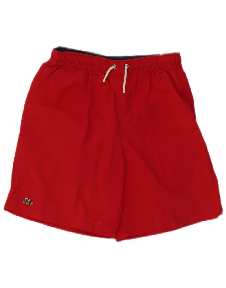 Lacoste Badeshorts für Jungen, 13–14 Jahre, rotes Polyamid