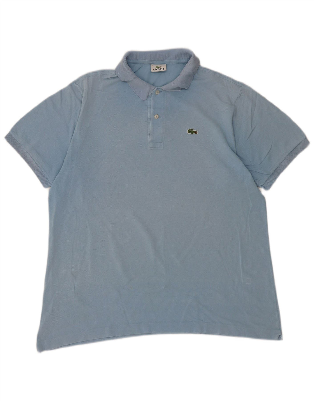 LACOSTE Herren Poloshirt Größe 7 2XL Blaue Baumwolle