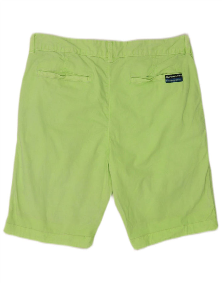 Superdry Herren Chino-Shorts, Größe S, W29, grüne Baumwolle