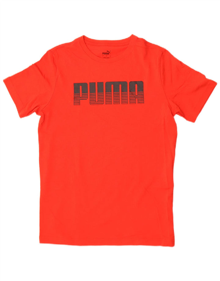 Puma Herren Grafik T-Shirt Top Small Rot Baumwolle