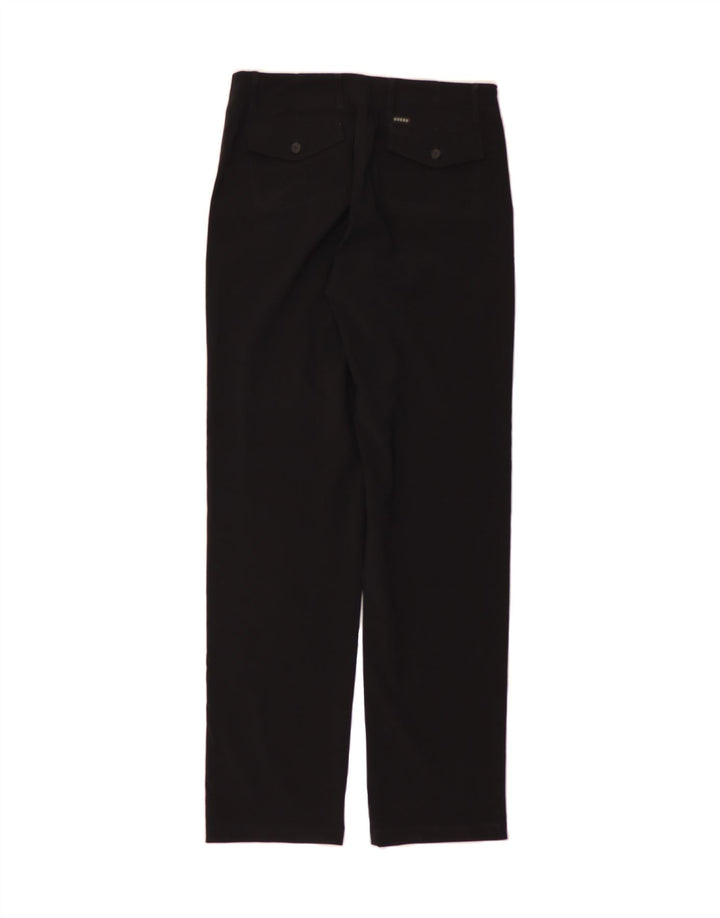 GUESS Womens Straight Chino Trousers W33 L34 Black Polyester Vintage Guess and Second-Hand Guess from Messina Hembry 
