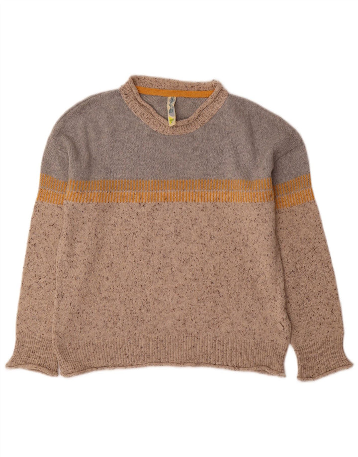 Weird Fish Damen-Pullover mit Rollkragen, Gr. 8, Grau, Farbblock
