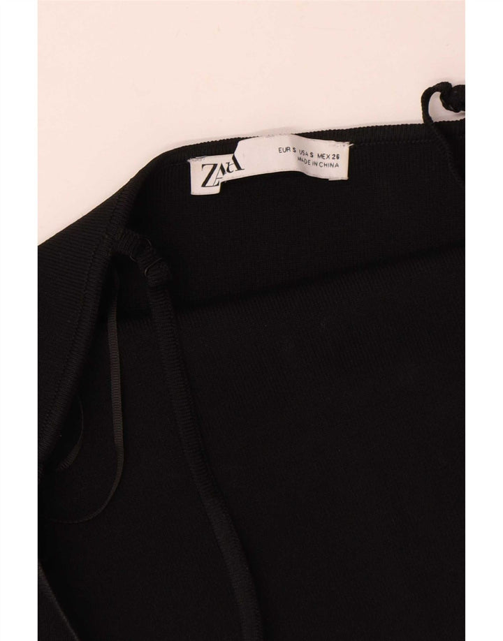 Zara Damen Slip Dress UK 8 Small Schwarz