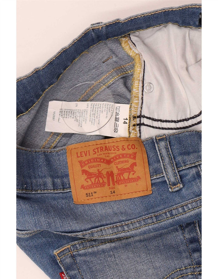 Levi's 511 Slim Denim-Shorts für Jungen, 13–14 Jahre, W26, blaue Baumwolle