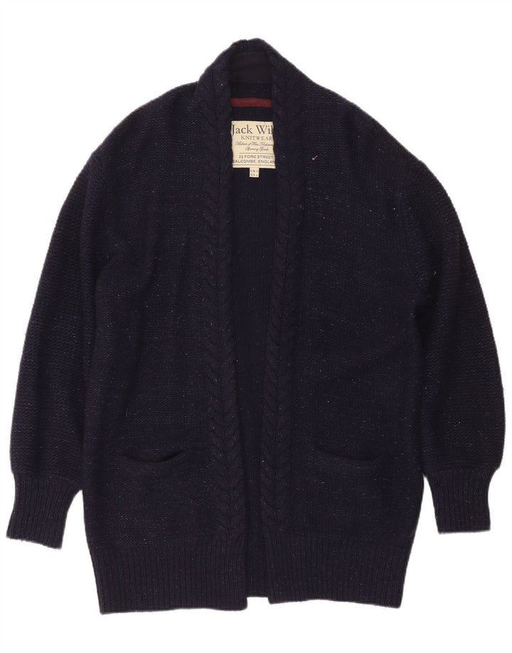 Jack Wills Damen-Strickjacke, übergroß, lang, Gr. 10, Marineblau