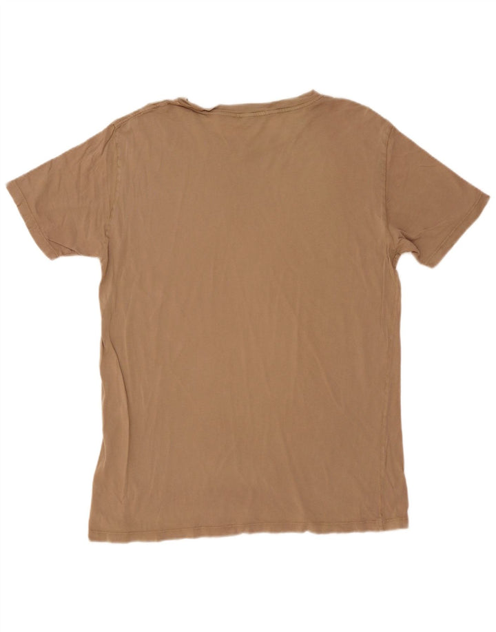 Replay Herren T-Shirt Top Large Beige Baumwolle