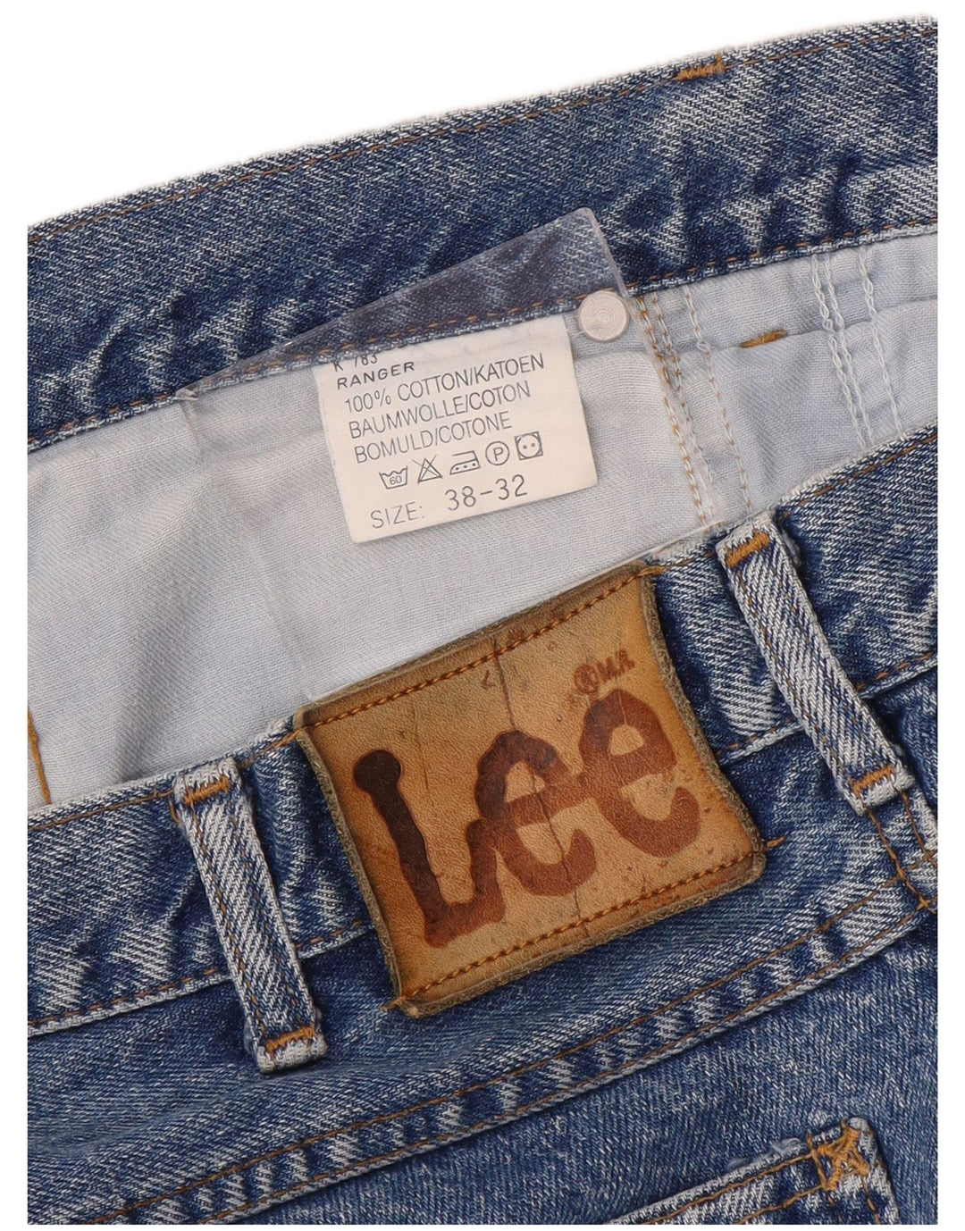 Lee Herren Ranger Straight Jeans W38 L32 Blaue Baumwolle
