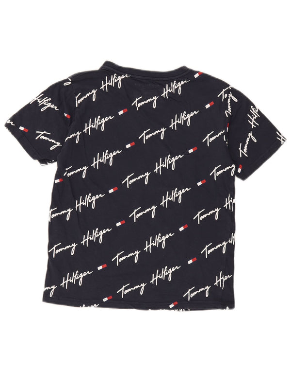 Tommy Hilfiger Grafik-T-Shirt für Jungen, 12–13 Jahre, marineblaue Baumwolle