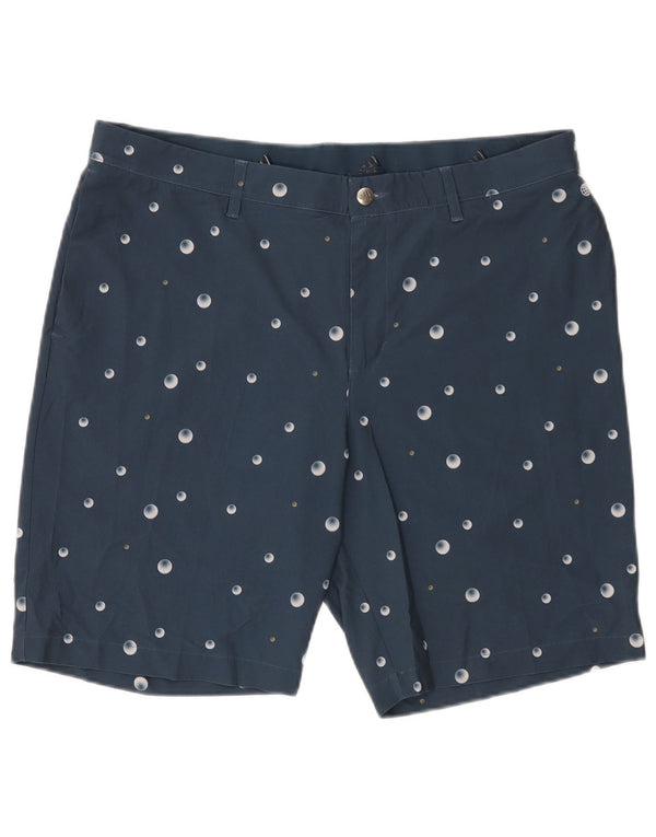 Adidas Herren Chino-Shorts W36, großes marineblau gepunktetes Polyester