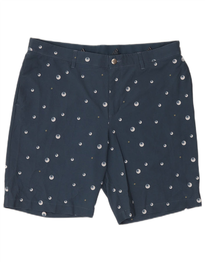 Adidas Herren Chino-Shorts W36, großes marineblau gepunktetes Polyester