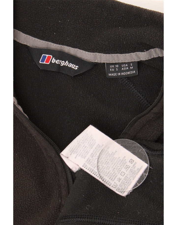 BERGHAUS Damen-Fleecepullover mit Reißverschluss am Hals, Gr. 10, Größe S, Schwarz, Polyester