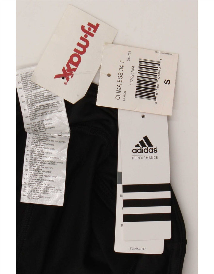 Adidas Damen Climalite Capri Leggings UK 10 Small Schwarz Polyester