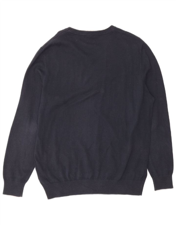 Timberland Herren-Pullover mit normaler Passform, V-Ausschnitt, groß, marineblau, Baumwolle