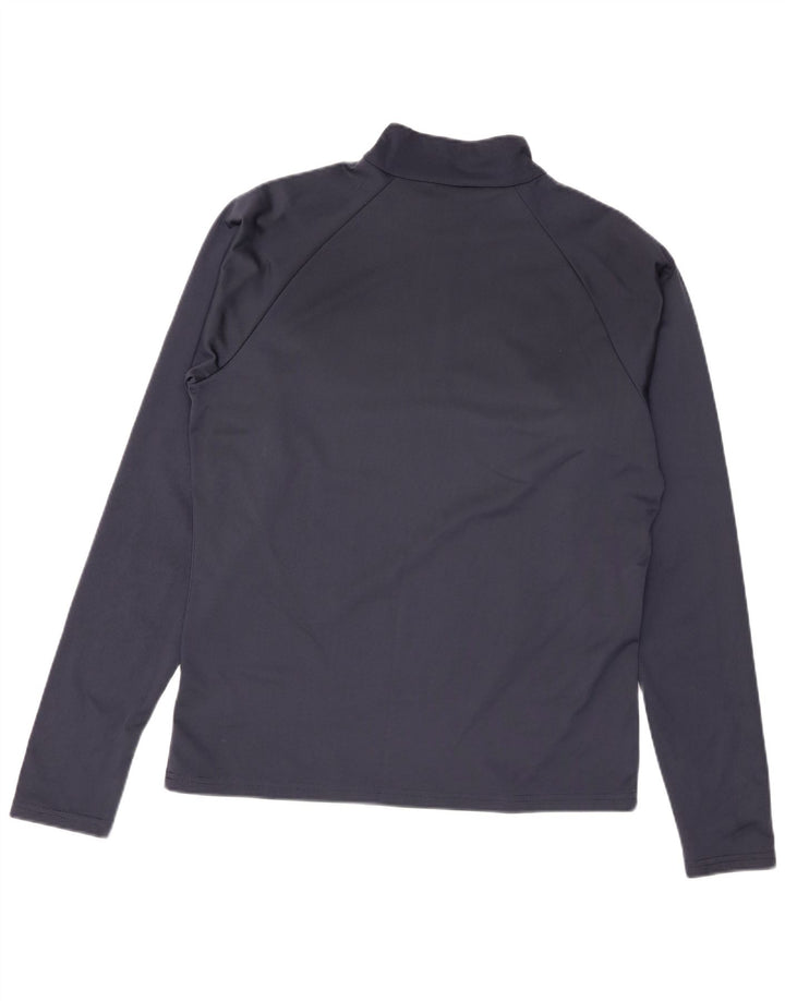 Puma Herren-Trainingsanzug-Oberteil mit Reißverschluss am Hals, mittelgroß, Marineblau, Farbblock