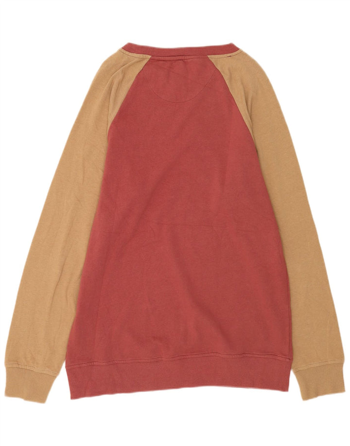 Volcom Slim Fit Herren-Sweatshirt aus mittelroter Colourblock-Baumwolle