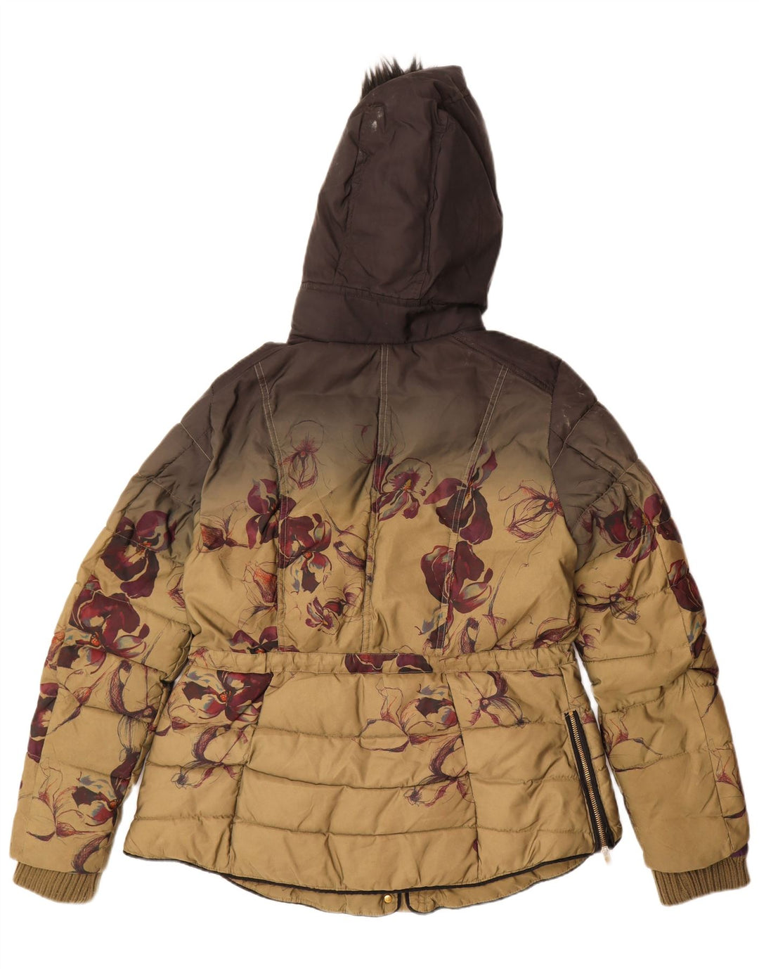 Desigual Damen Übergroße, grafisch gepolsterte Jacke EU 46 XL Mehrfarbig