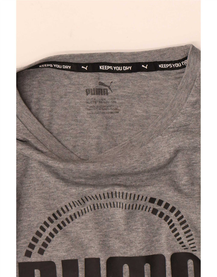 Puma Jungen Graphic T-Shirt Top 15-16 Jahre Grau