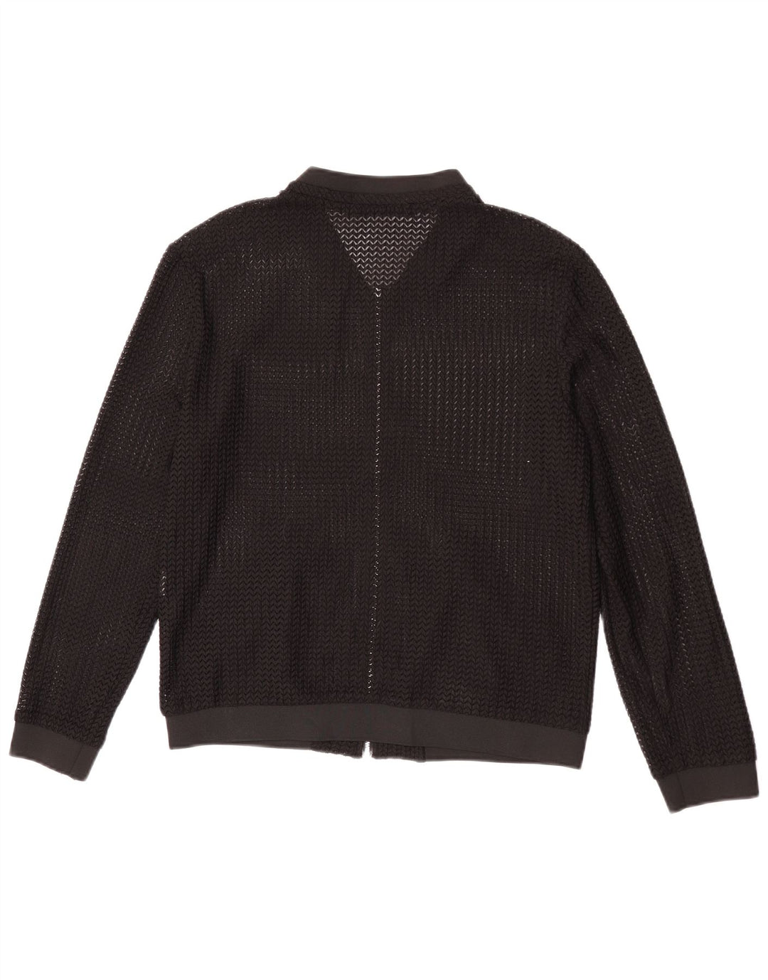 Zara Damen Durchsichtige Bomberjacke UK 14 Medium Schwarz