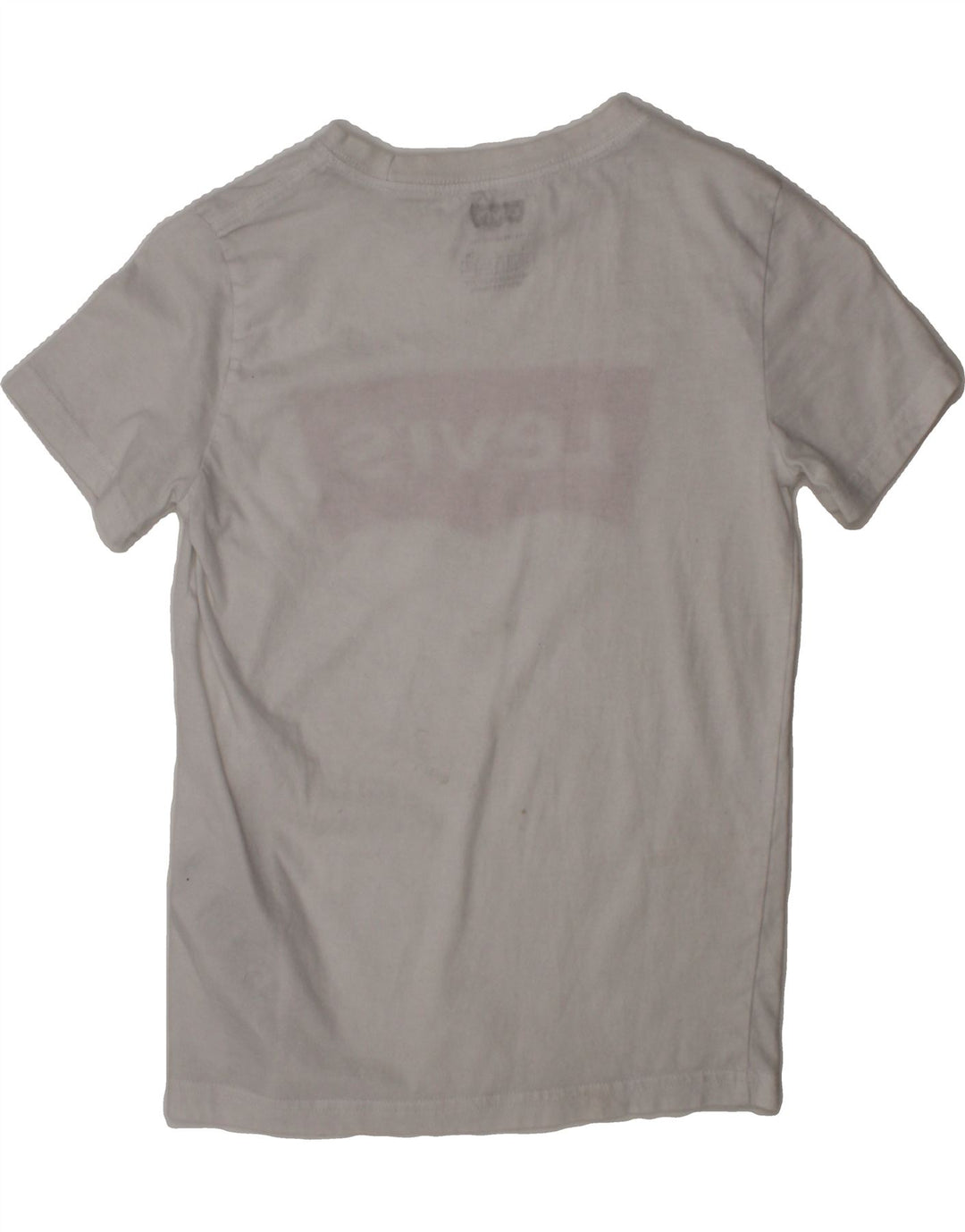 LEVI'S Boys Graphic T-Shirt Top 8-9 Years Small  White Cotton Vintage Levi's and Second-Hand Levi's from Messina Hembry 